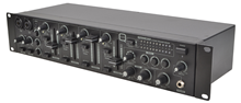 2 Zone Installation Mixer with 4 Dual Stereo Channels + 2 Mic Inputs